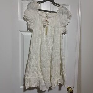 T.J. Maxx White Textured Dress